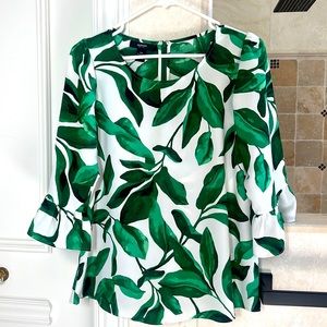 Women top tunic 3/4 ruffle sleeves size PM